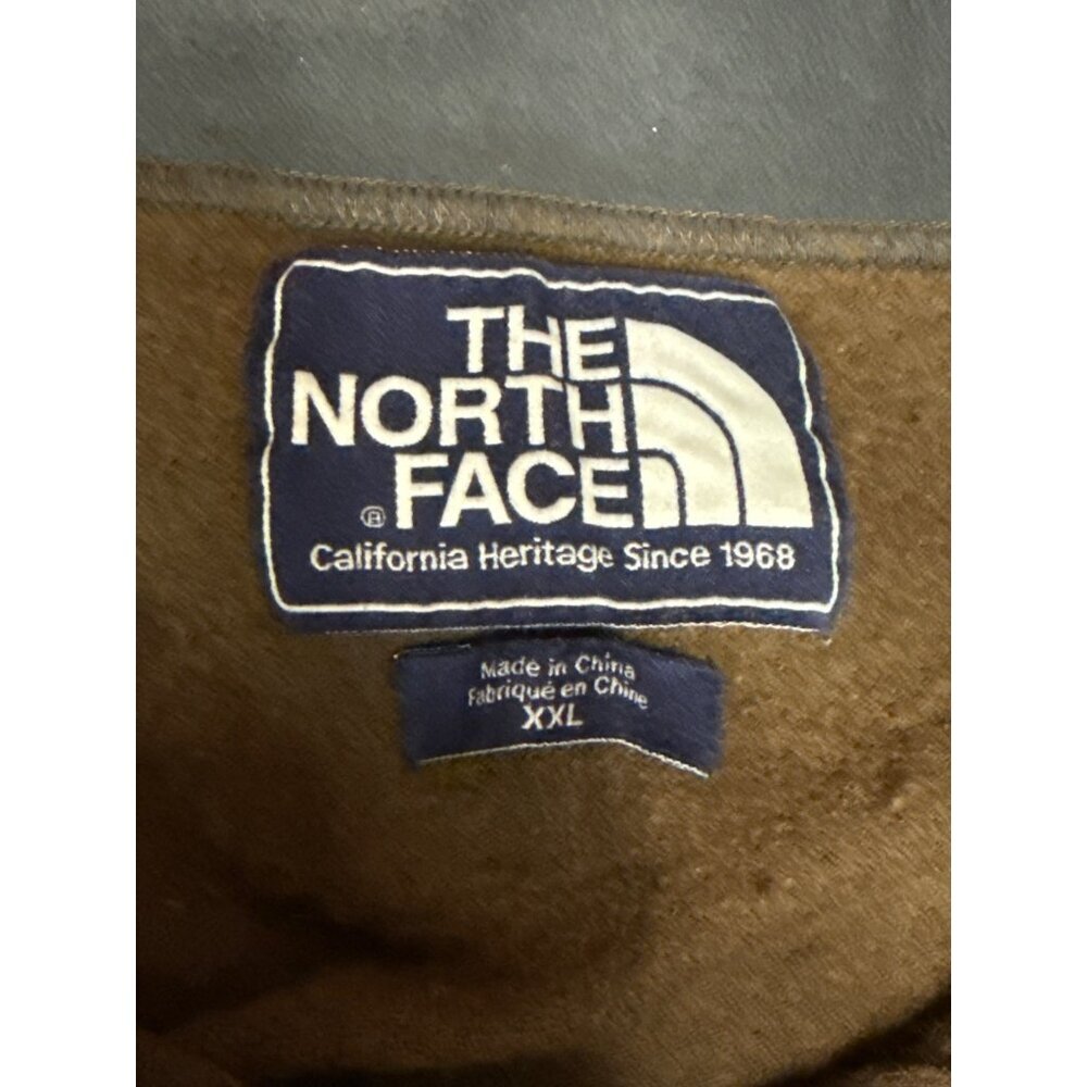 The North Face Men's Sweater Vintage Brown Cotton Wool Layer 1/4 Zip XXL Outdoor - Picture 7 of 9